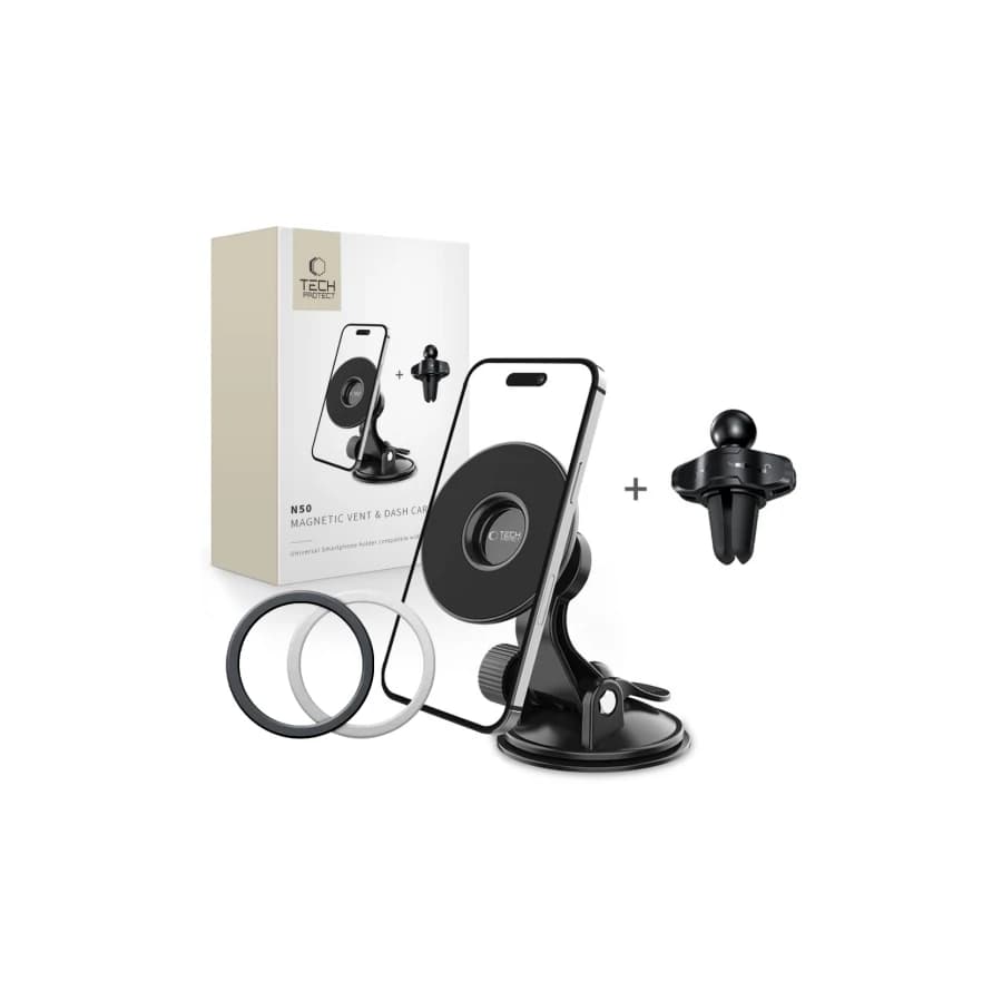 Tech-Protect N50 Magnetic MagSafe Dashboard & Vent Car Mount Black
